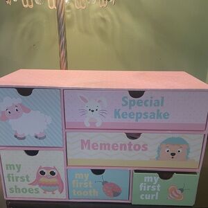 Pink and Blue Keepsake Box